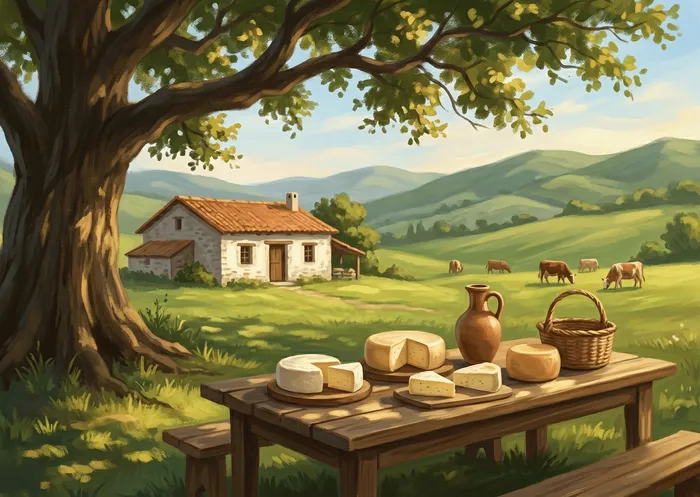 Peynora çiftliğinde doğal peynir üretim süreci